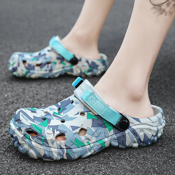 Men's Camouflage Clogs Non-slip EVA Sandals Lightweight Beach Slippers Plus Size 48 49 50 51 Home Garden Outdoor Casual Shoes