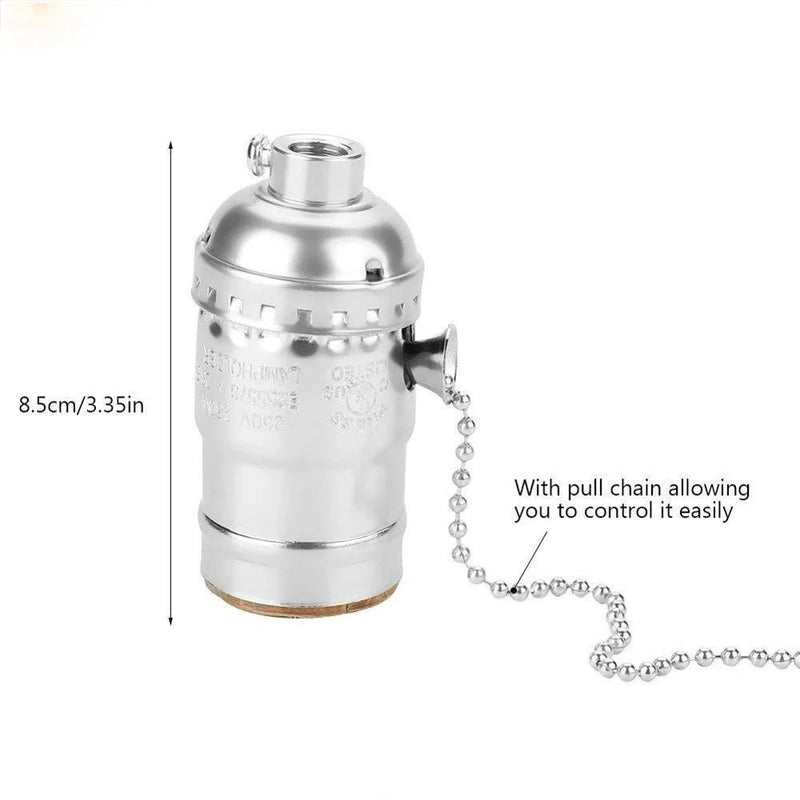រន្ធ ខ្សែ ទាញ ស្ពាន់ JOYINLED 1/10 ដុំ, ស្ពាន់ បុរាណ , ខ្សែ ទាញ, មុខងារ បើក/បិទ, សំបក ខ្សែ ស្រោប Uno, ជើង ចង្កៀង E27