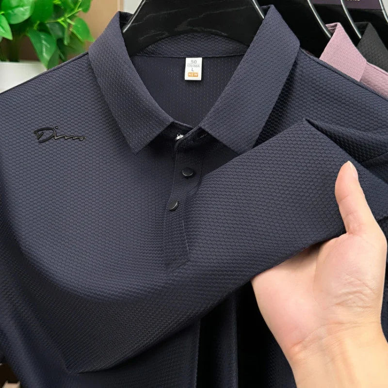 Designer Original Man Summer New Short-Sleeved Polo Shirt Lapel Button Letter Print British Style Fashion Leisure Men's Clothing
