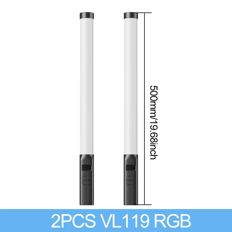 ដំបងភ្លើង Ulanzi VL119 RGB ដំបងភ្លើងកាន់ដៃ 2500-9000K ទម្ងន់ស្រាល 50cm RGB Stick Light អាចសាកបាន ភ្លើងបំភ្លឺថតរូប Vlog