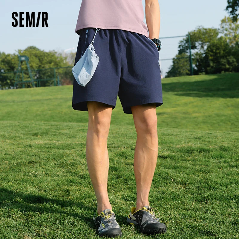 Semir Men Pants Casual Foldable Vacation Style Colorful Color Block Loose Beach Shorts 2026 Summer Relaxed Daily Top