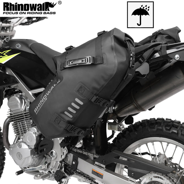 កាបូបចំហៀងម៉ូតូ Rhinowalk ការពារទឹកជ្រាបទំហំធំ 24/48L សម្រាប់ធ្វើដំណើរក្រៅផ្ទះ កាបូបស្ងួតសម្រាប់ម៉ូតូ ADV Honda BMW