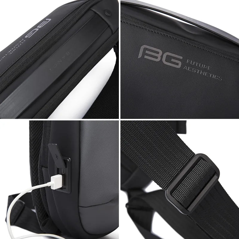 BANGE 2022 New Anti-theft Multifunction Crossbody Bag Shoulder Messenger Bags Male Waterproof Short Trip Chest Bag Pack for Men