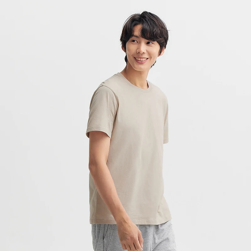 Semir Minimalist Tshirt Unisex Summer Solid Color Slim Fit Daily Commute Versatile Top Comfortable Basic Wear