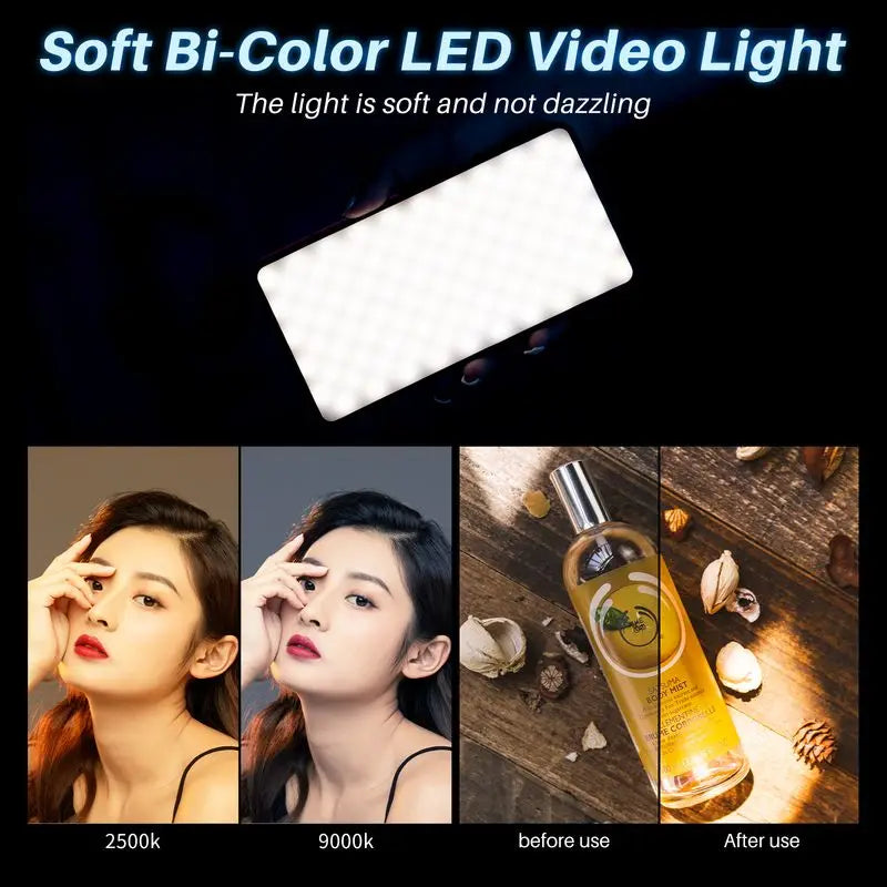 ភ្លើងវីដេអូ LED Ulanzi VL200 អាចបន្ថយពន្លឺបានលើកាមេរ៉ា DSLR បំពេញពន្លឺ 200 LED ចង្កៀងបំភ្លឺថតរូបសម្រាប់ថតរូប Selfie