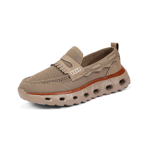 Mens Stylish Mesh Loafers Breathable Slip on Casual Shoes Lightweight Comfortable Walking Sneakers Non Slip Outdoor Sports