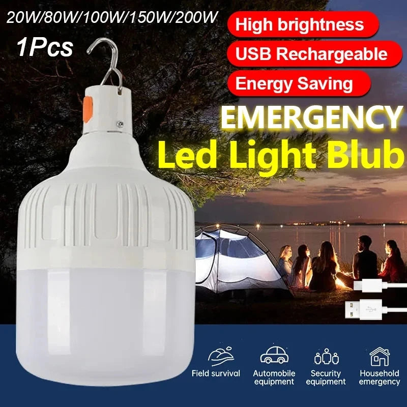 ភ្លើងសម្រាប់បោះតង់ ចង្កៀង LED ចល័ត អាចសាកបានដោយ USB អំពូលព្យួរក្រៅផ្ទះ ភ្លើងសង្គ្រោះបន្ទាន់សន្សំសំចៃថាមពលសម្រាប់តង់សួនច្បារ