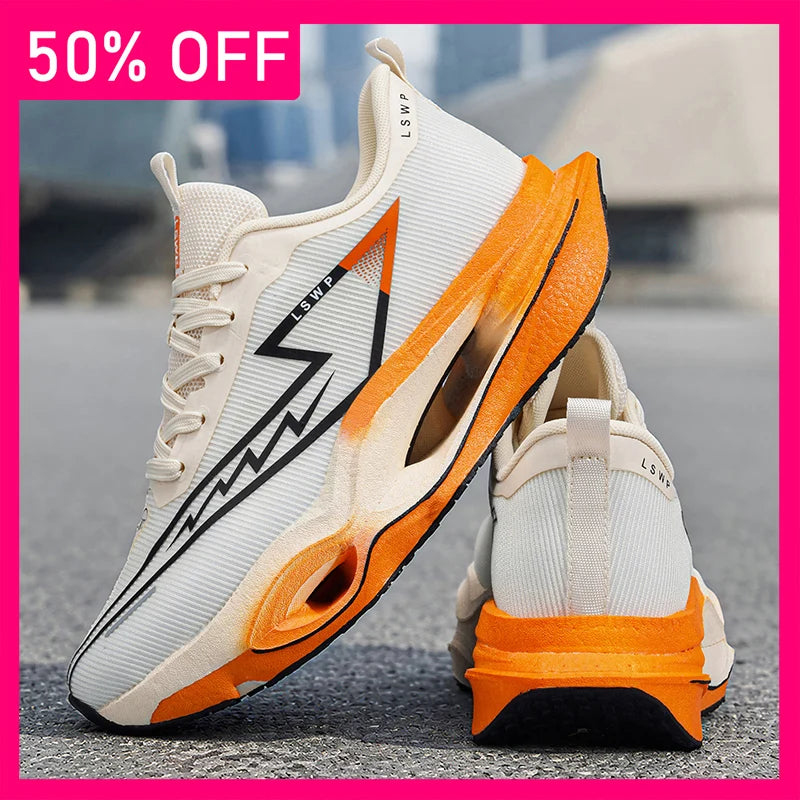 Unisex Sports Shoes Hollowed Out Soft Sole Cushioning Rebound Professional Running Shoes Student School Fitness Training Shoes