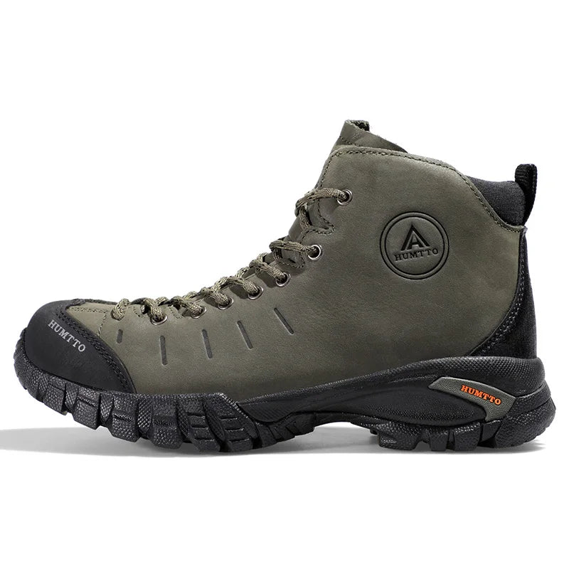 HUMTTO Waterproof Hiking Boots Leather Outdoor Safety Shoes for Men Trekking Sneakers Man Winter Mountain Tactical Camping Mens