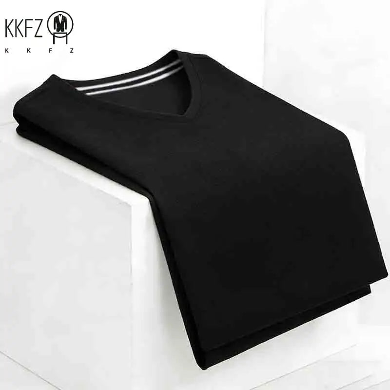 Men's Plus Size Camel V-neck Long Sleeve Shirt Loose Fit Comfortable Casual Top for Big & Tall