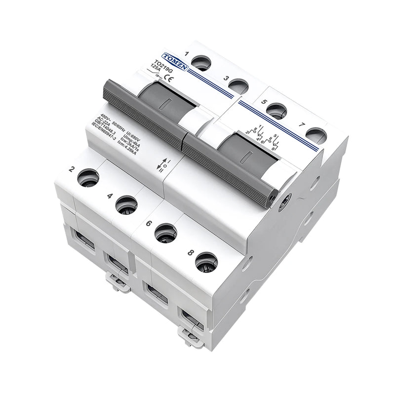 TOMZN TO219G MTS Manual Transfer Switch 1P2P3P4P 400V AC 125A High-Current Dual Power Changeover Switch Isolat Circuit Breaker