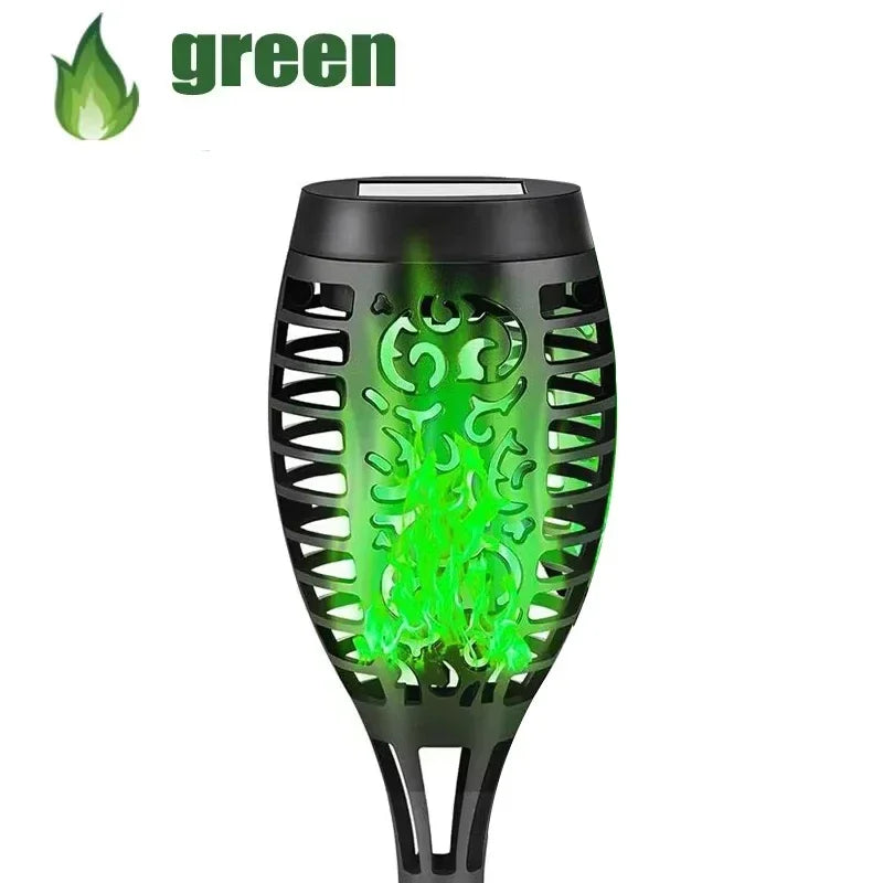 1 PCS Solar Garden Flame Lights Flickering Flame Lamp Outdoor Lawn Light Waterproof Courtyard Helloween Decoration Lighting