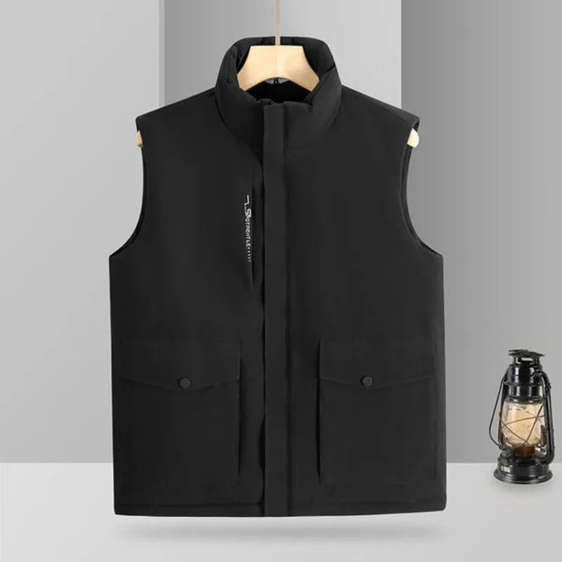 2026 Men's thickened warm cotton jacket Winter down vest team logo printed workwear  jacket  unisex couple fashion cloth