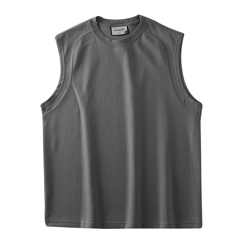 DUKEEN Sports Sleeveless Tank Tops Summer Men's Casual Loose T-Shirt Fitness Basketball Tops White Short-Sleeved Unisex