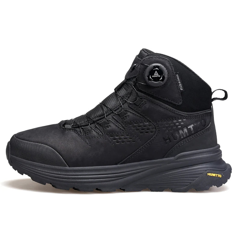 HUMTTO Outdoor Boots for Men Genuine Leather Hiking Shoes Non-slip Camping Trekking Men's Sports Shoes Winter Safety Sneakers