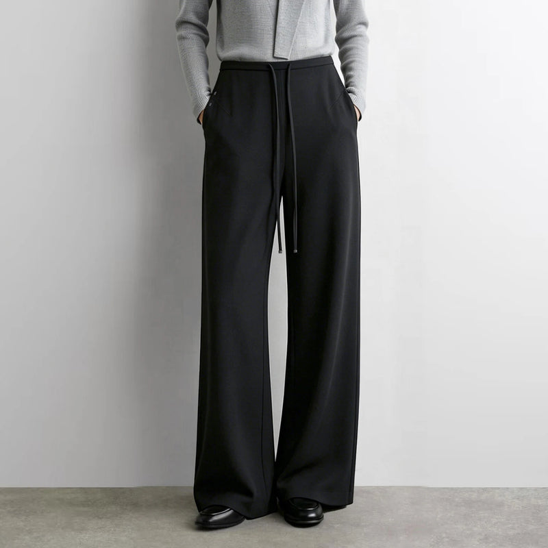 Amii Women Wide Leg Pants Ankle Length Office Autumn Casual Loose Trouser Versatile Essential Woman Bottoms Clothing 12623017
