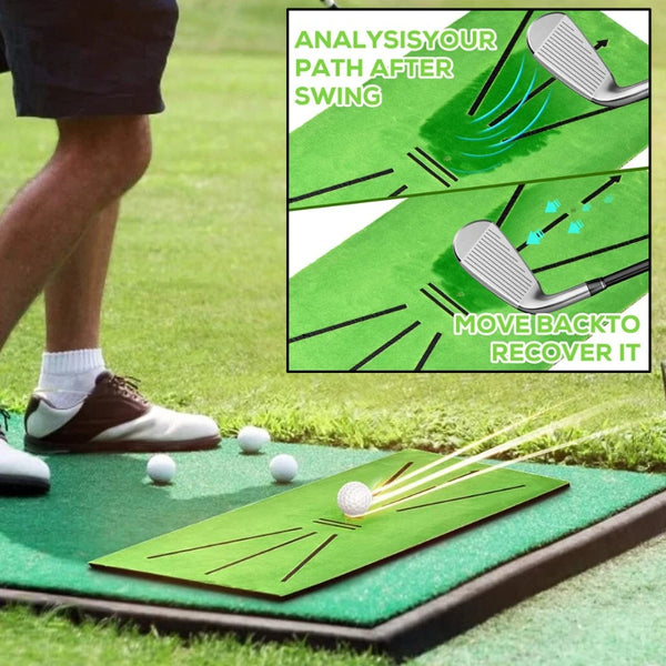 Golf Training Hitting Mats Hit Point Trajectory Detection Swing Direction Practice Striking Pad DR324
