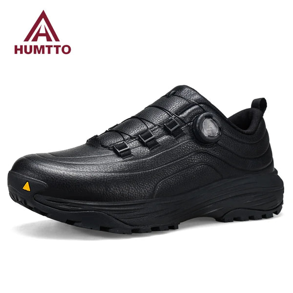 HUMTTO Hiking Shoes for Man Non-slip Water-resistant Mens Sneakers Breathable Outdoor Winter genuine leather Men Trekking Shoes