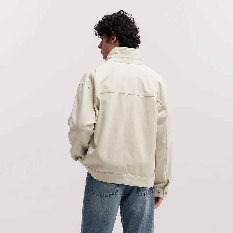 Semir Cotton Jacket Brushed Fabric Workwear Men 2025 Spring Fashion Style Comfortable Casual Outerwear Basic Long Sleeve