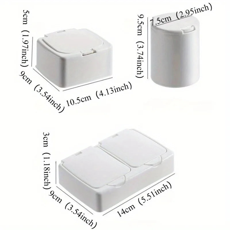 1pc Desktop Storage Box with Mini Lid and Pop-up Window,Swab,toothpick,Cosmetics,rubber bands,Student Miscellaneous Sorting Box