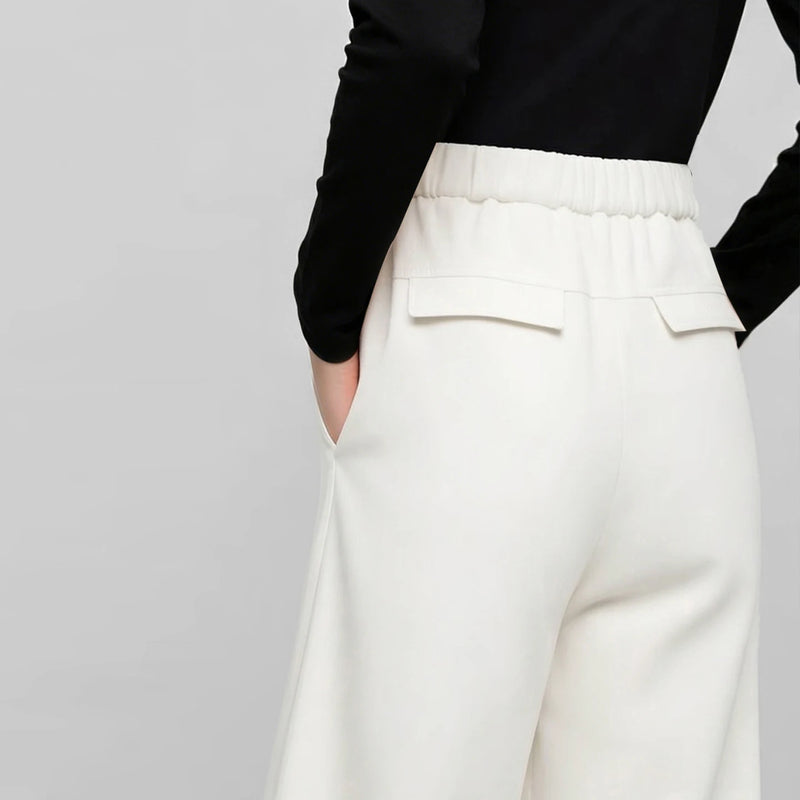 Amii Wide Leg Women's Pants 2026 Autumn New Air Layer Flowy Casual Trousers Loose Daily Elastic Waist Women's Clothing 12623009