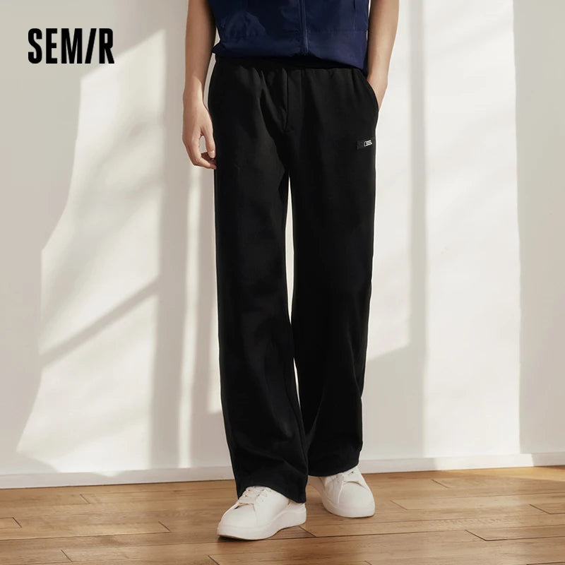 Semir Casual Pants Men Spring Loose Straight Leg Minimalist Versatile Comfortable Daily Wear Stylish Long Trousers