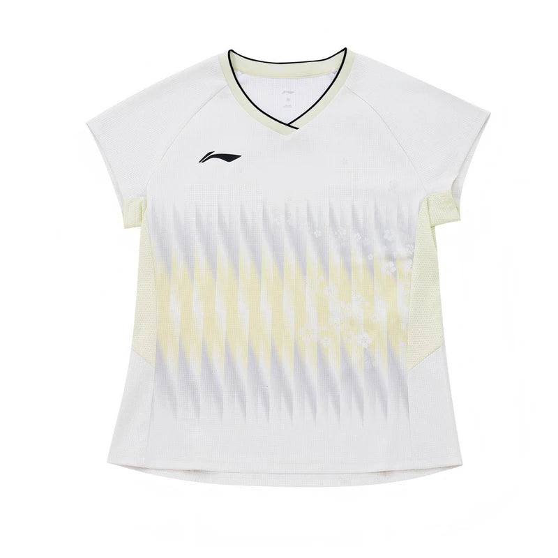 អាវយឺតវាយសី Li-Ning សម្រាប់នារី LN DRY 100% Polyester ដែលអាចដកដង្ហើមបាន សម្រាប់ហ្វឹកហាត់ អាវ LiNing សម្រាប់ប្រកួតអាជីព AAYW210