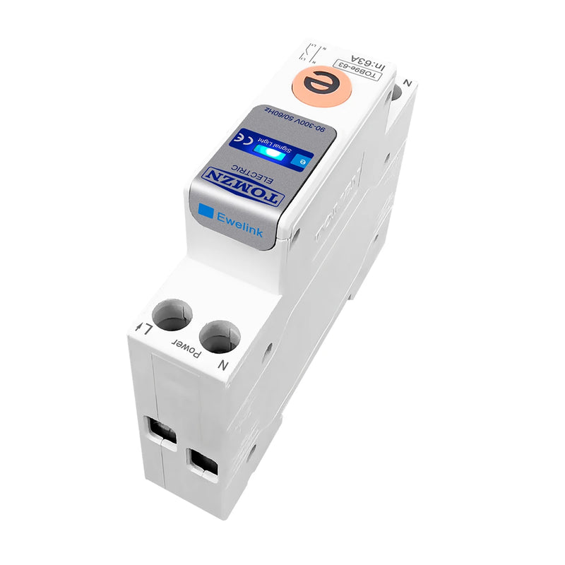 TOMZN Ewelink 1P+N 63A 110V 220V WIFI Smart Switch Energy Meter Kwh Metering Circuit Breaker Timer Relay for Smart Home