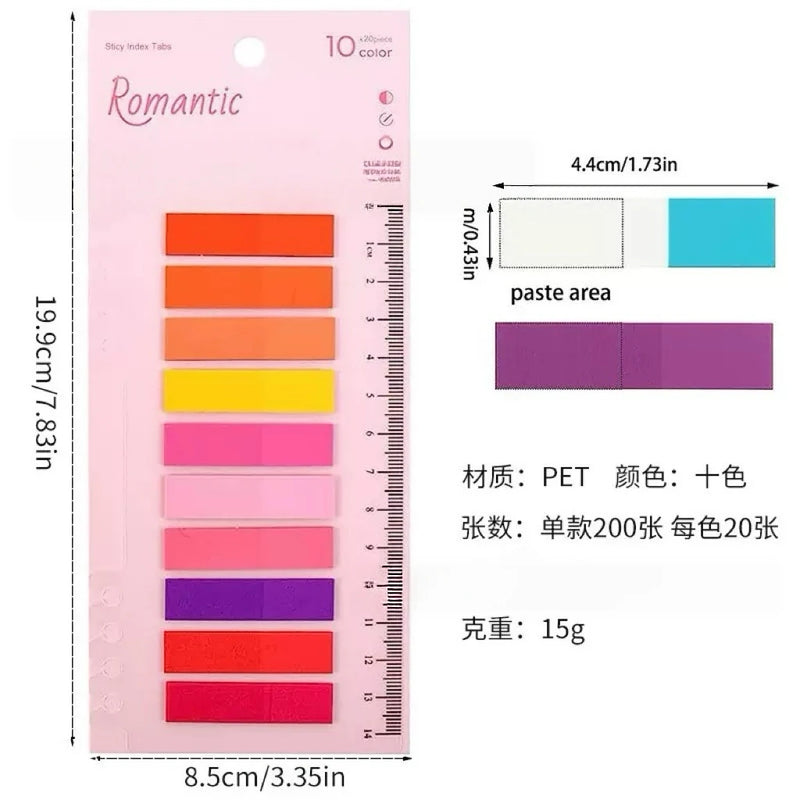 200-3600Sheets Transparent Index Creative Memo Pads Office School Stationery Self-Adhesive Stickers Posted It Sticky Note Pads