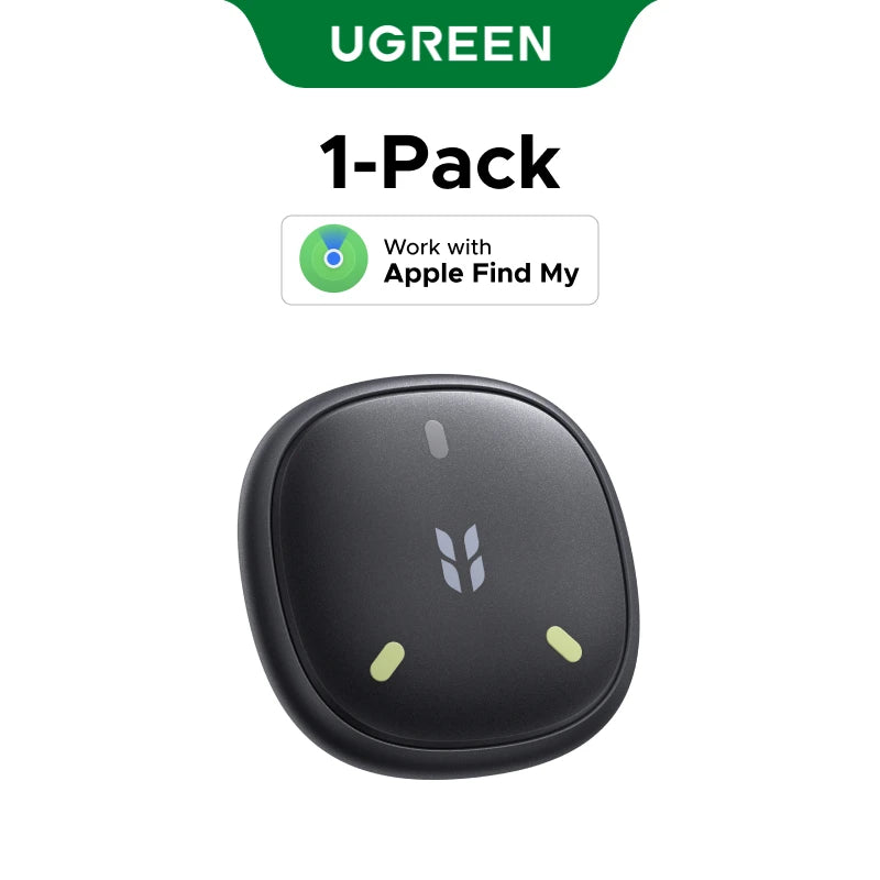 UGREEN FineTrack Mini Smart Tag Finder GPS Tracker for iOS Apple Find My, 5-Year Battery, IP68 Waterproof, Square Design