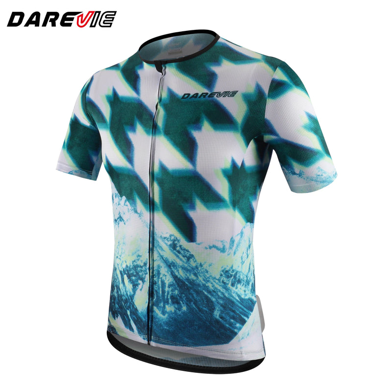 អាវយឺតជិះកង់ DAREVIE ស្រូបយកសំណើមបានលឿន ស្ងួតកម្រិតមូលដ្ឋានសម្រាប់បុរស អាវយឺត Maillot 2cm ប្រឆាំងនឹងការរអិល សម្លៀកបំពាក់ជិះកង់សម្រាប់បុរស ទន់