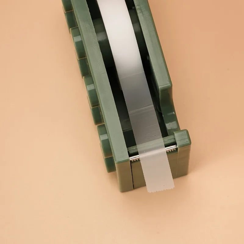 1pc Building Block Tape Holder, Cultural And Creative Tape Holder, Transparent Tape Cutter, Office Tape Box, Tape storage box