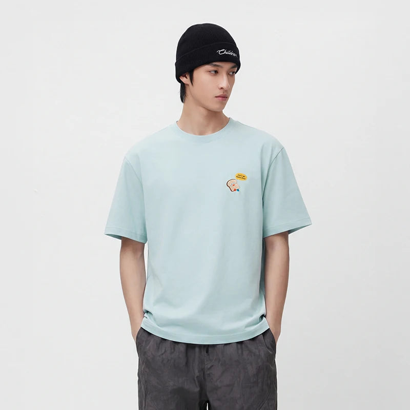 Semir Men Tshirt Embroidered Round Neck Knit Short Sleeve 2026 New Casual Fashion Soft Comfortable Daily Top Wear