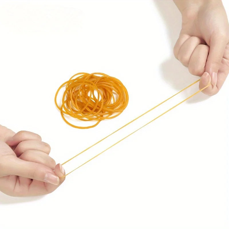 150pcs Synthetic Rubber Yellow Multi-Purpose Elastic Bands, Diameter 38mm, Durable, with Strong Elasticity, for Office