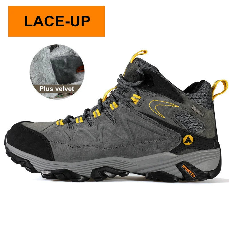 HUMTTO Waterproof Hiking Boots Mens Leather Outdoor Shoes for Men Sports Climbing Luxury Designer Trekking Hunting Male Sneakers