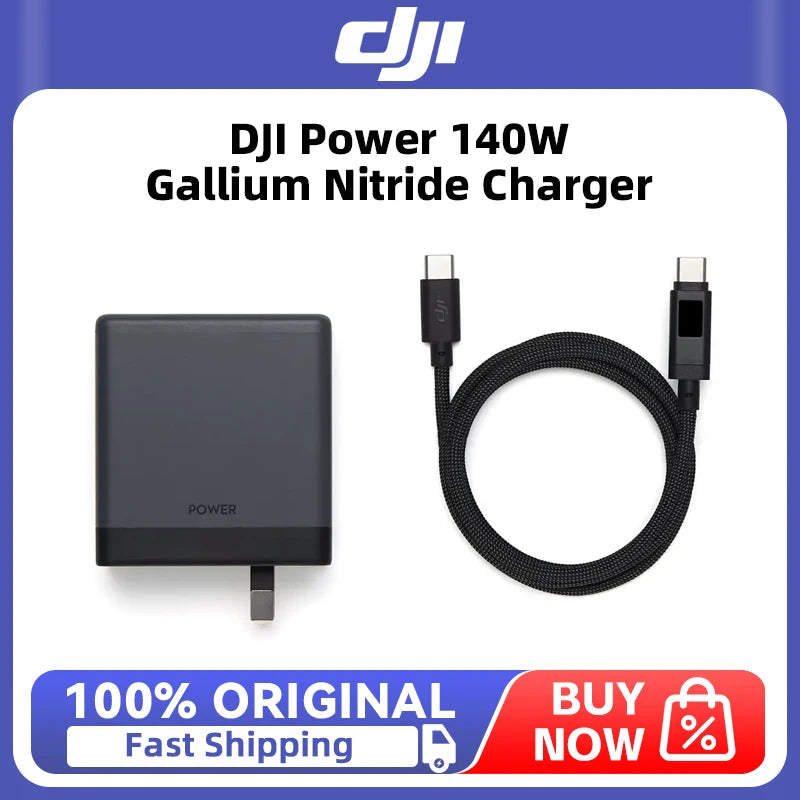 DJI Power 140W Gallium Nitride Charger compatible with multiple charging protocols Original Accessories in Stock