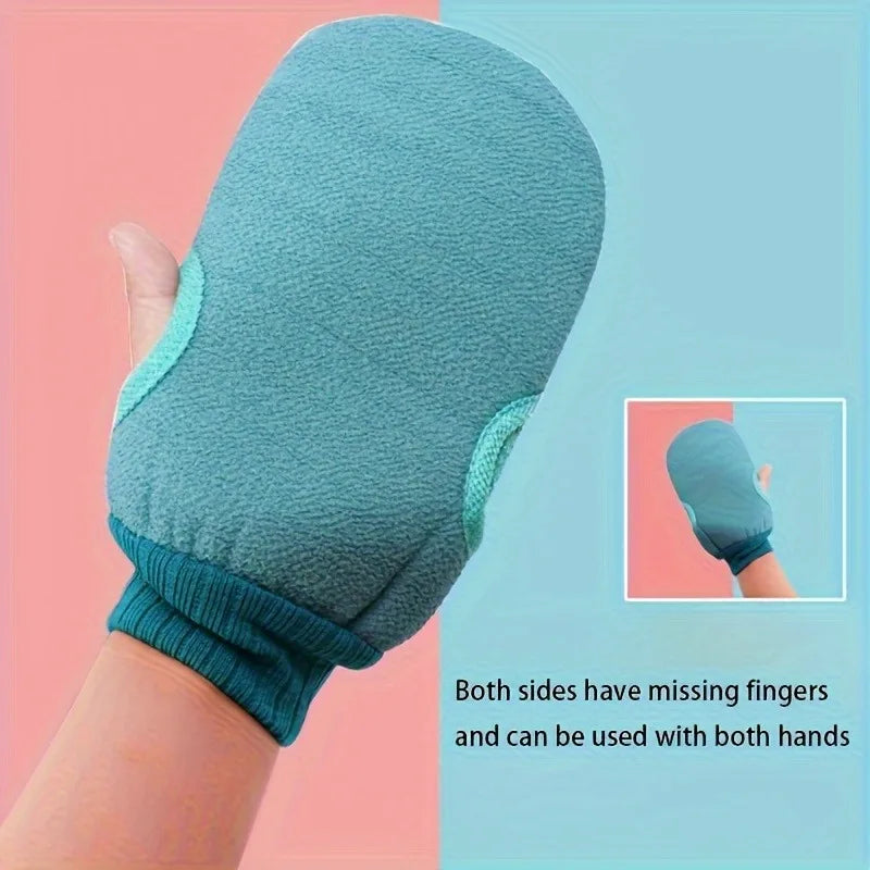 1PC Exfoliating Bath Gloves, Double-Sided Massage Scrub Gloves, Bath Additions, Bath products, four colors to choose from