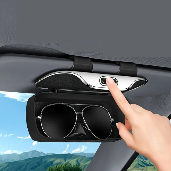 1 pcsMultifunctional Glasses Case for Cars That Can Be Attached to The Sun Visor, Serving As a Holder.receipt compartment