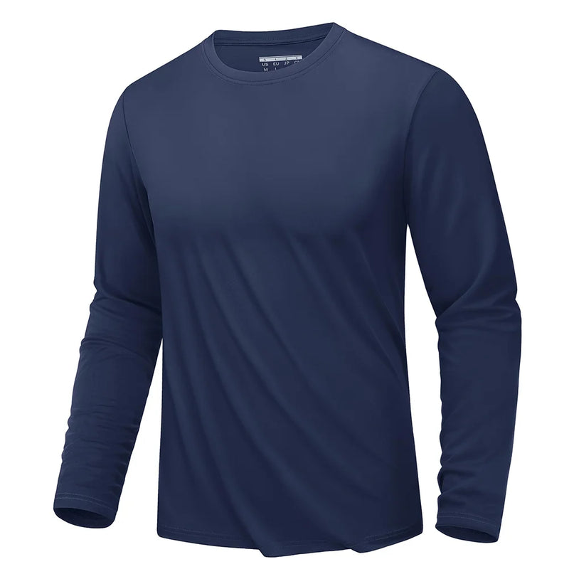 TACVASEN UPF 80+ Sun Protection T-shirts Men's Quick Dry Long Sleeve Athlectic T Shirts Performance Sports T-shirts Rash Guard
