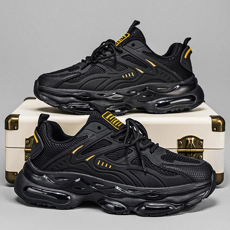 Chunky sneakers Men's casual four seasons breathable light non slip fashion youth soft sole outdoor comfort running sports shoes