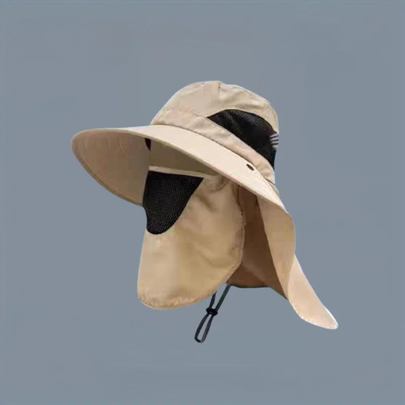1pc Fishing Hat, Breathable Wide Brim Sun Hat for Men Outdoor Activities,Hiking Trekking,Fishing, 4 Colors Available