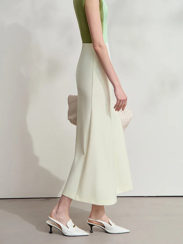 AMII Minimalist Skirt Mermaid For Women 2026 Summer New Elegant Office Lady Solid Mid Length Slim Thin Elastic Skirts 12521065
