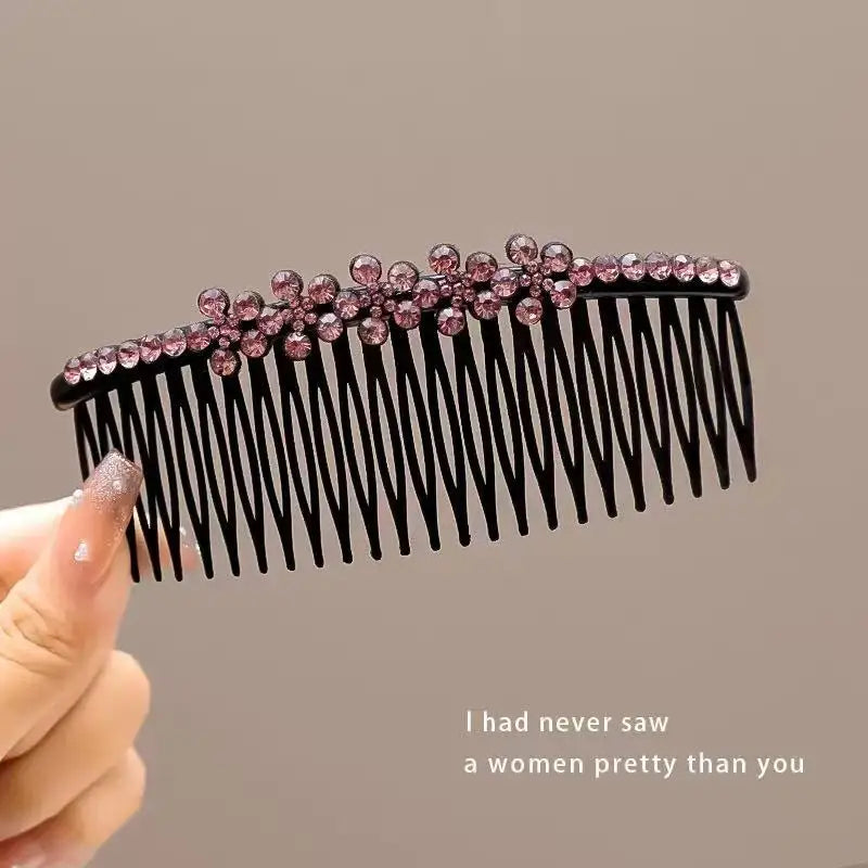 Women Pearl Insert Hair Comb Broken Hair Finisher Back Head Hairpin Elegant Korean Style Hair Accessories