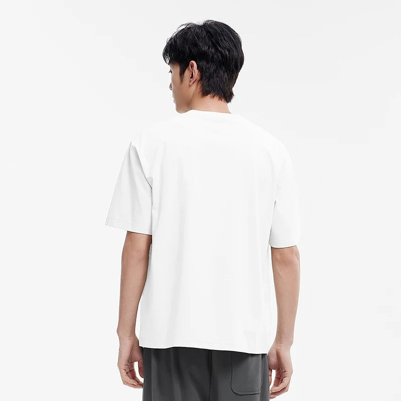 Semir Men Tshirt 2026 Summer New Cool Feeling Letter Print Moisture Wicking Knitted Versatile Casual Daily Tops