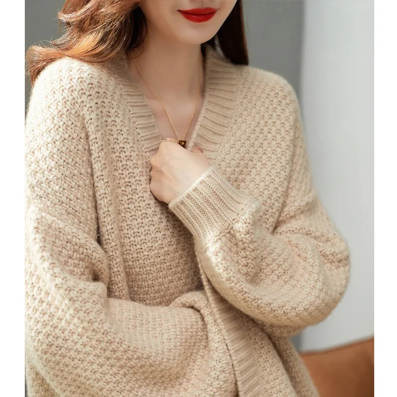 Thicken Autumn Winter Cardigans For Woman Coat New Korean Fashion Knitwears Sweater Cardigans Para Mujer Ladies Tops