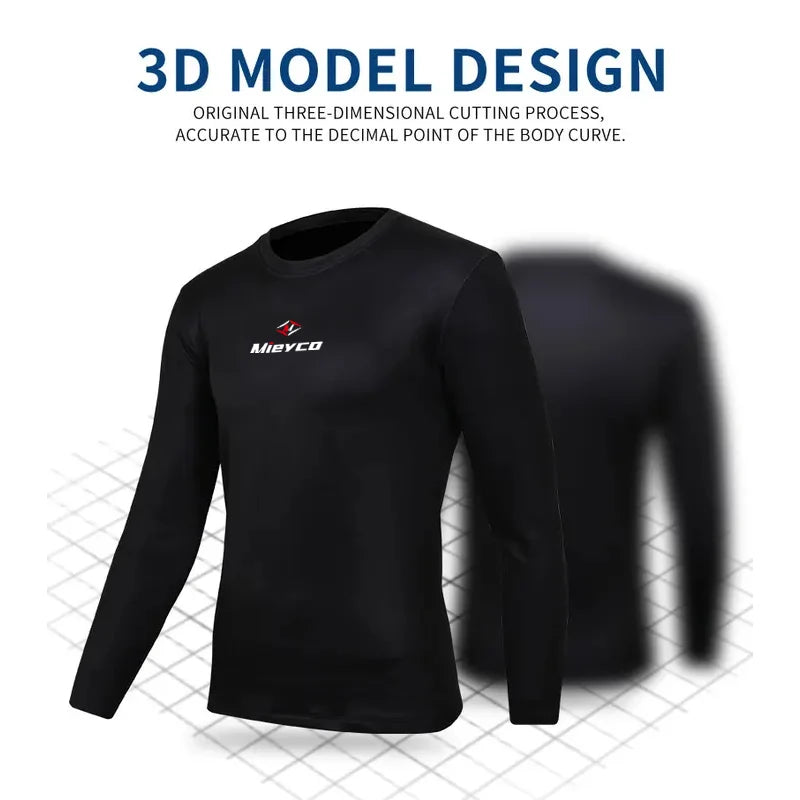 Men's Winter Cycling Base Layer Long Sleeve Thermal Fleece Warm Bike Jersey Road MTB Bicycle Shirt Sportswear
