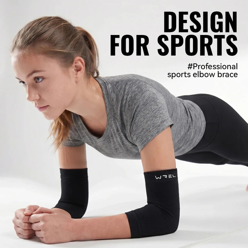 WRELS Elbow Brace Compression Arm Sleeve Breathable Ultralight Elbow Support Non Slip Men Women Basketball Gym Elbow Protector