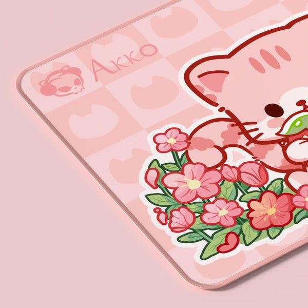 Akko Cute Cat Theme Mouse Pad 360X280mm Cartoon E-SportsGame Keyboard Mice Pad Kawaii Anti-slip Locking Edge Desk Pad Mousepad