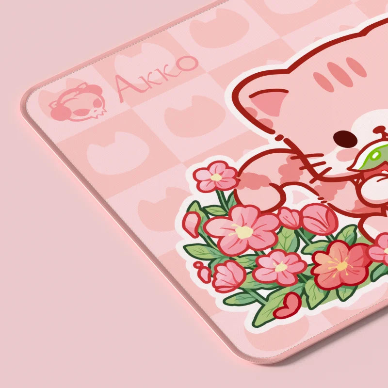 Akko Cute Cat Theme Mouse Pad 360X280mm Cartoon E-SportsGame Keyboard Mice Pad Kawaii Anti-slip Locking Edge Desk Pad Mousepad