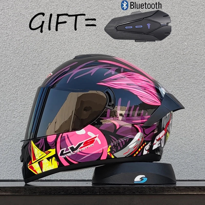 Gift Bluetooth Original Motorcycle Helmet Full face helmet Off Road Cascos para motos DOT  Certification Capacete Casco moto
